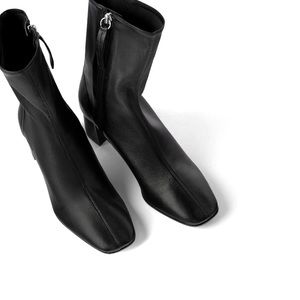 Zara Soft Leather High Heel Ankle Boots 8/39 practically new. Tags available